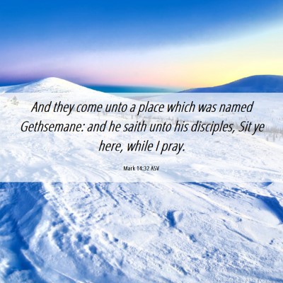 Picture 06 - Mark 14:32 ASV - And they come unto a place which was named - Bible Verse Picture