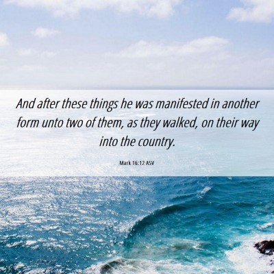 Picture 06 - Mark 16:12 ASV - And after these things he was manifested in - Bible Verse Picture