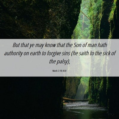 Picture 06 - Mark 2:10 ASV - But that ye may know that the Son of man hath - Bible Verse Picture
