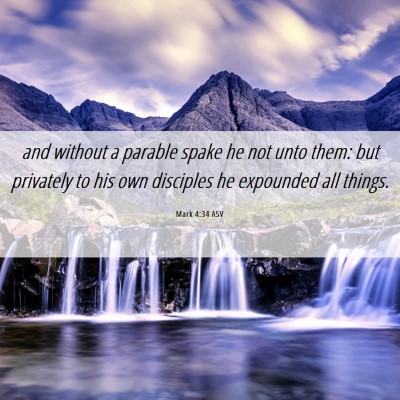 Picture 06 - Mark 4:34 ASV - and without a parable spake he not unto them: but - Bible Verse Picture