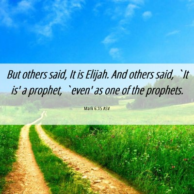 Picture 06 - Mark 6:15 ASV - But others said, It is Elijah. And others said, - Bible Verse Picture