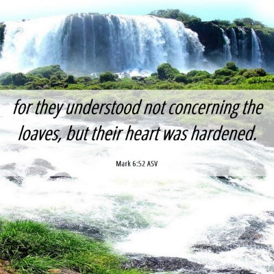 Picture 06 - Mark 6:52 ASV - for they understood not concerning the loaves, - Bible Verse Picture