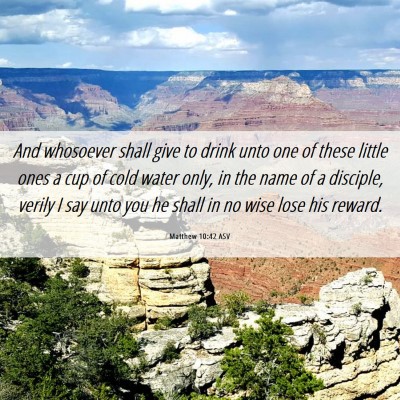 Picture 06 - Matthew 10:42 ASV - And whosoever shall give to drink unto one of - Bible Verse Picture