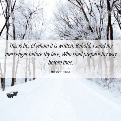 Picture 06 - Matthew 11:10 ASV - This is he, of whom it is written, Behold, I send - Bible Verse Picture
