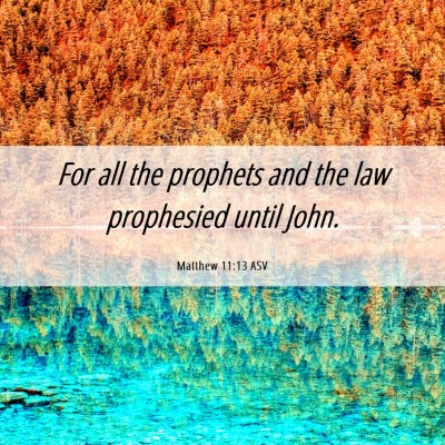 Picture 06 - Matthew 11:13 ASV - For all the prophets and the law prophesied until - Bible Verse Picture