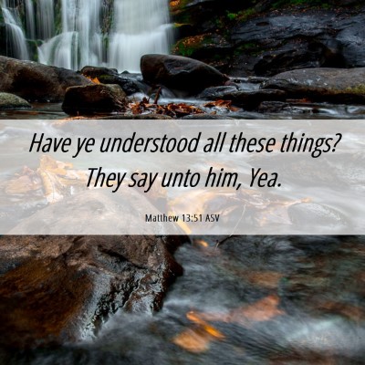 Picture 06 - Matthew 13:51 ASV - Have ye understood all these things? They say - Bible Verse Picture