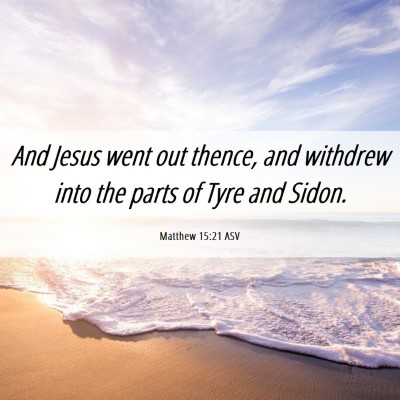 Picture 06 - Matthew 15:21 ASV - And Jesus went out thence, and withdrew into the - Bible Verse Picture