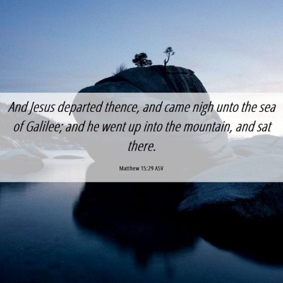 Picture 06 - Matthew 15:29 ASV - And Jesus departed thence, and came nigh unto the - Bible Verse Picture