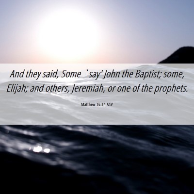 Picture 06 - Matthew 16:14 ASV - And they said, Some `say' John the Baptist; some, - Bible Verse Picture