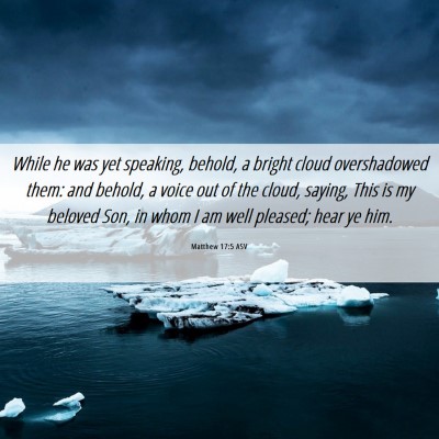 Picture 06 - Matthew 17:5 ASV - While he was yet speaking, behold, a bright cloud - Bible Verse Picture