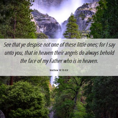 Picture 06 - Matthew 18:10 ASV - See that ye despise not one of these little ones; - Bible Verse Picture