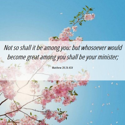 Picture 06 - Matthew 20:26 ASV - Not so shall it be among you: but whosoever would - Bible Verse Picture