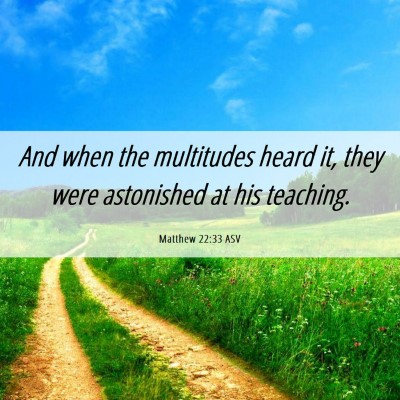 Picture 06 - Matthew 22:33 ASV - And when the multitudes heard it, they were - Bible Verse Picture