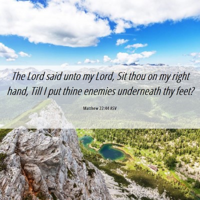 Picture 06 - Matthew 22:44 ASV - The Lord said unto my Lord, Sit thou on my right - Bible Verse Picture