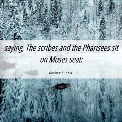 Picture 06 - Matthew 23:2 ASV - saying, The scribes and the Pharisees sit on - Bible Verse Picture