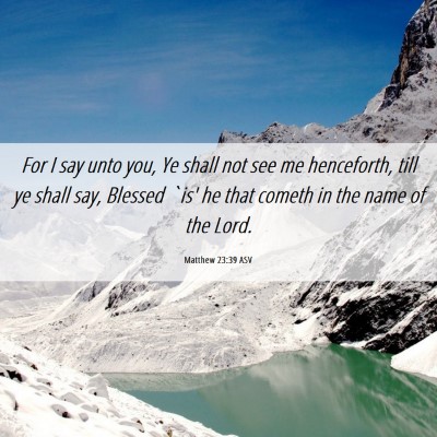 Picture 06 - Matthew 23:39 ASV - For I say unto you, Ye shall not see me - Bible Verse Picture