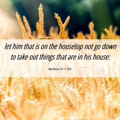 Picture 06 - Matthew 24:17 ASV - let him that is on the housetop not go down to - Bible Verse Picture