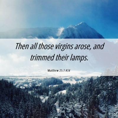 Picture 06 - Matthew 25:7 ASV - Then all those virgins arose, and trimmed their - Bible Verse Picture