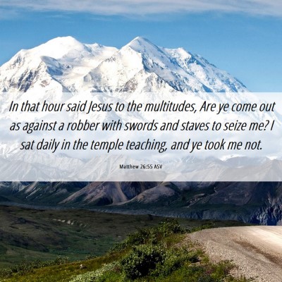 Picture 06 - Matthew 26:55 ASV - In that hour said Jesus to the multitudes, Are ye - Bible Verse Picture