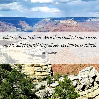 Picture 06 - Matthew 27:22 ASV - Pilate saith unto them, What then shall I do unto - Bible Verse Picture
