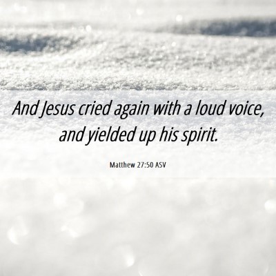 Picture 06 - Matthew 27:50 ASV - And Jesus cried again with a loud voice, and - Bible Verse Picture