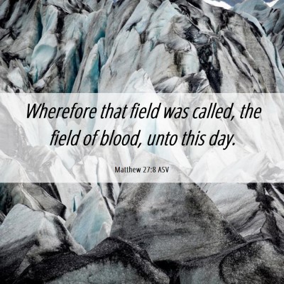Picture 06 - Matthew 27:8 ASV - Wherefore that field was called, the field of - Bible Verse Picture