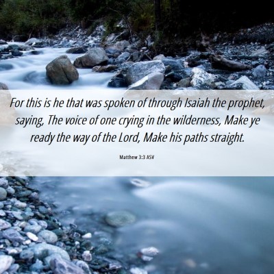 Picture 06 - Matthew 3:3 ASV - For this is he that was spoken of through Isaiah - Bible Verse Picture