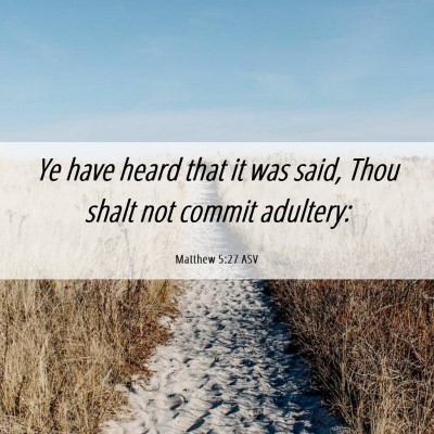 Picture 06 - Matthew 5:27 ASV - Ye have heard that it was said, Thou shalt not - Bible Verse Picture