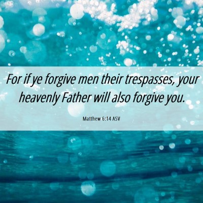 Picture 06 - Matthew 6:14 ASV - For if ye forgive men their trespasses, your - Bible Verse Picture