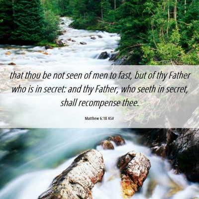 Picture 06 - Matthew 6:18 ASV - that thou be not seen of men to fast, but of thy - Bible Verse Picture
