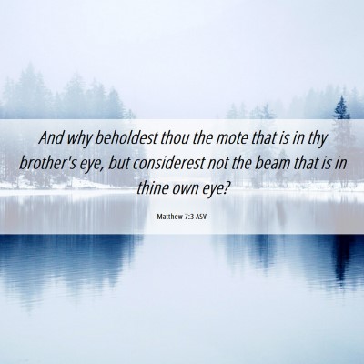 Picture 06 - Matthew 7:3 ASV - And why beholdest thou the mote that is in thy - Bible Verse Picture