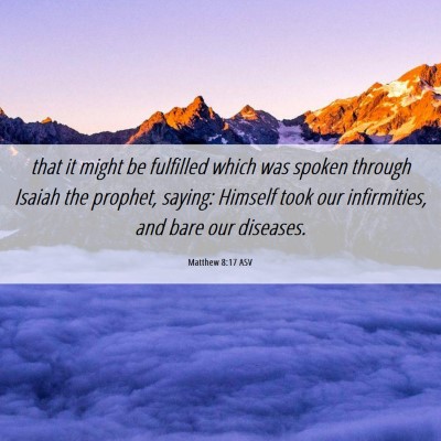 Picture 06 - Matthew 8:17 ASV - that it might be fulfilled which was spoken - Bible Verse Picture