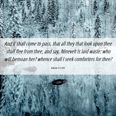 Picture 06 - Nahum 3:7 ASV - And it shall come to pass, that all they that - Bible Verse Picture