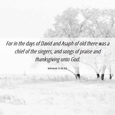 Picture 06 - Nehemiah 12:46 ASV - For in the days of David and Asaph of old there - Bible Verse Picture