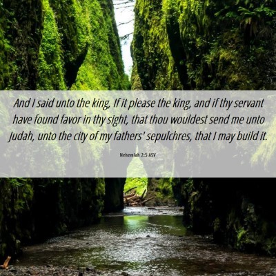 Picture 06 - Nehemiah 2:5 ASV - And I said unto the king, If it please the king, - Bible Verse Picture