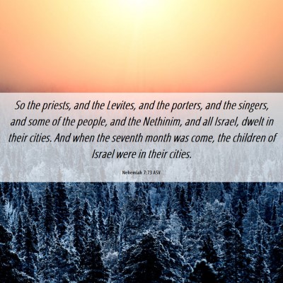 Picture 06 - Nehemiah 7:73 ASV - So the priests, and the Levites, and the porters, - Bible Verse Picture