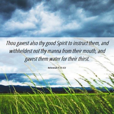 Picture 06 - Nehemiah 9:20 ASV - Thou gavest also thy good Spirit to instruct - Bible Verse Picture
