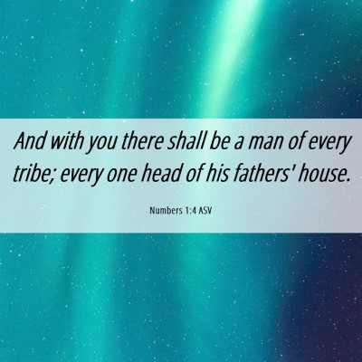 Picture 06 - Numbers 1:4 ASV - And with you there shall be a man of every tribe; - Bible Verse Picture