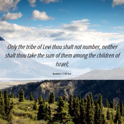 Picture 06 - Numbers 1:49 ASV - Only the tribe of Levi thou shalt not number, - Bible Verse Picture