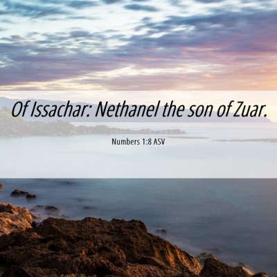 Picture 06 - Numbers 1:8 ASV - Of Issachar: Nethanel the son of - Bible Verse Picture