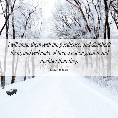 Picture 06 - Numbers 14:12 ASV - I will smite them with the pestilence, and - Bible Verse Picture