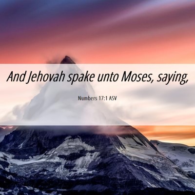 Picture 06 - Numbers 17:1 ASV - And Jehovah spake unto Moses, - Bible Verse Picture