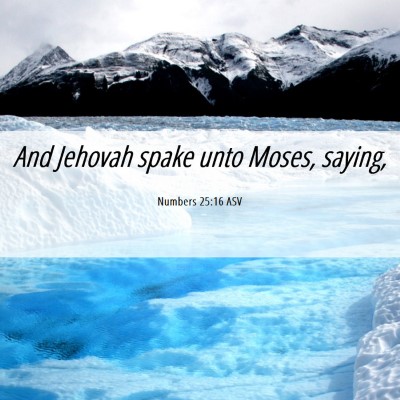 Picture 06 - Numbers 25:16 ASV - And Jehovah spake unto Moses, - Bible Verse Picture