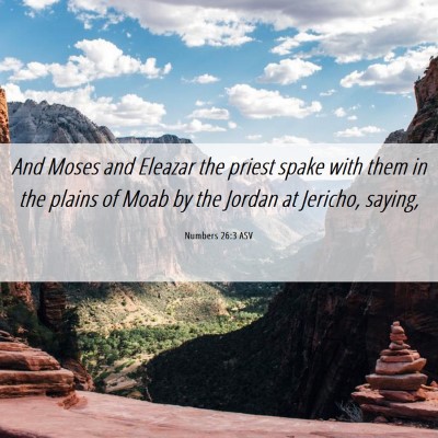 Picture 06 - Numbers 26:3 ASV - And Moses and Eleazar the priest spake with them - Bible Verse Picture