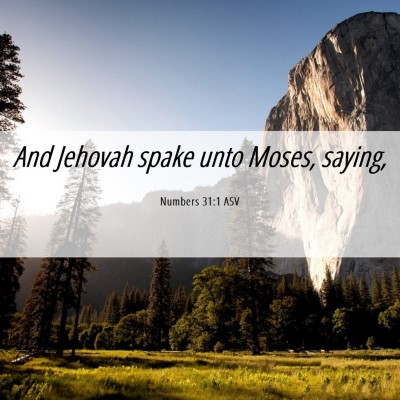 Picture 06 - Numbers 31:1 ASV - And Jehovah spake unto Moses, - Bible Verse Picture