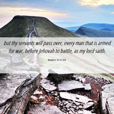 Picture 06 - Numbers 32:27 ASV - but thy servants will pass over, every man that - Bible Verse Picture