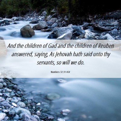 Picture 06 - Numbers 32:31 ASV - And the children of Gad and the children of - Bible Verse Picture