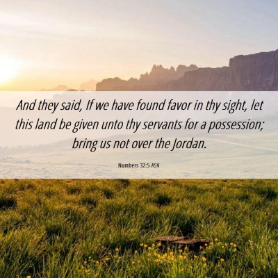 Picture 06 - Numbers 32:5 ASV - And they said, If we have found favor in thy - Bible Verse Picture