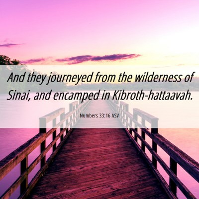 Picture 06 - Numbers 33:16 ASV - And they journeyed from the wilderness of Sinai, - Bible Verse Picture