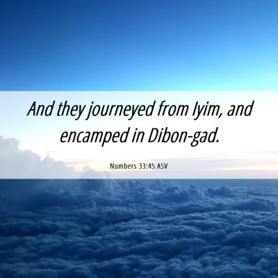 Picture 06 - Numbers 33:45 ASV - And they journeyed from Iyim, and encamped in - Bible Verse Picture